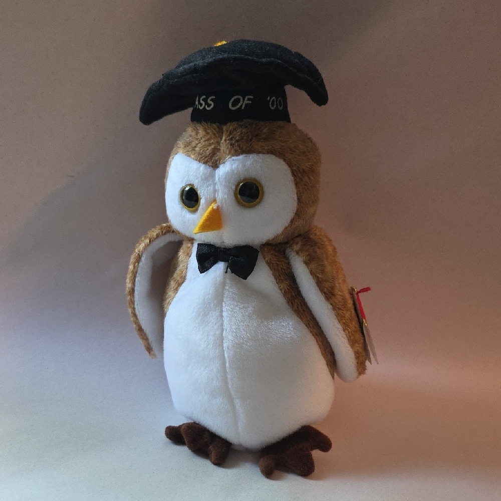 Vintage Beanie Baby Graduation Owl Plush Class Of 2000